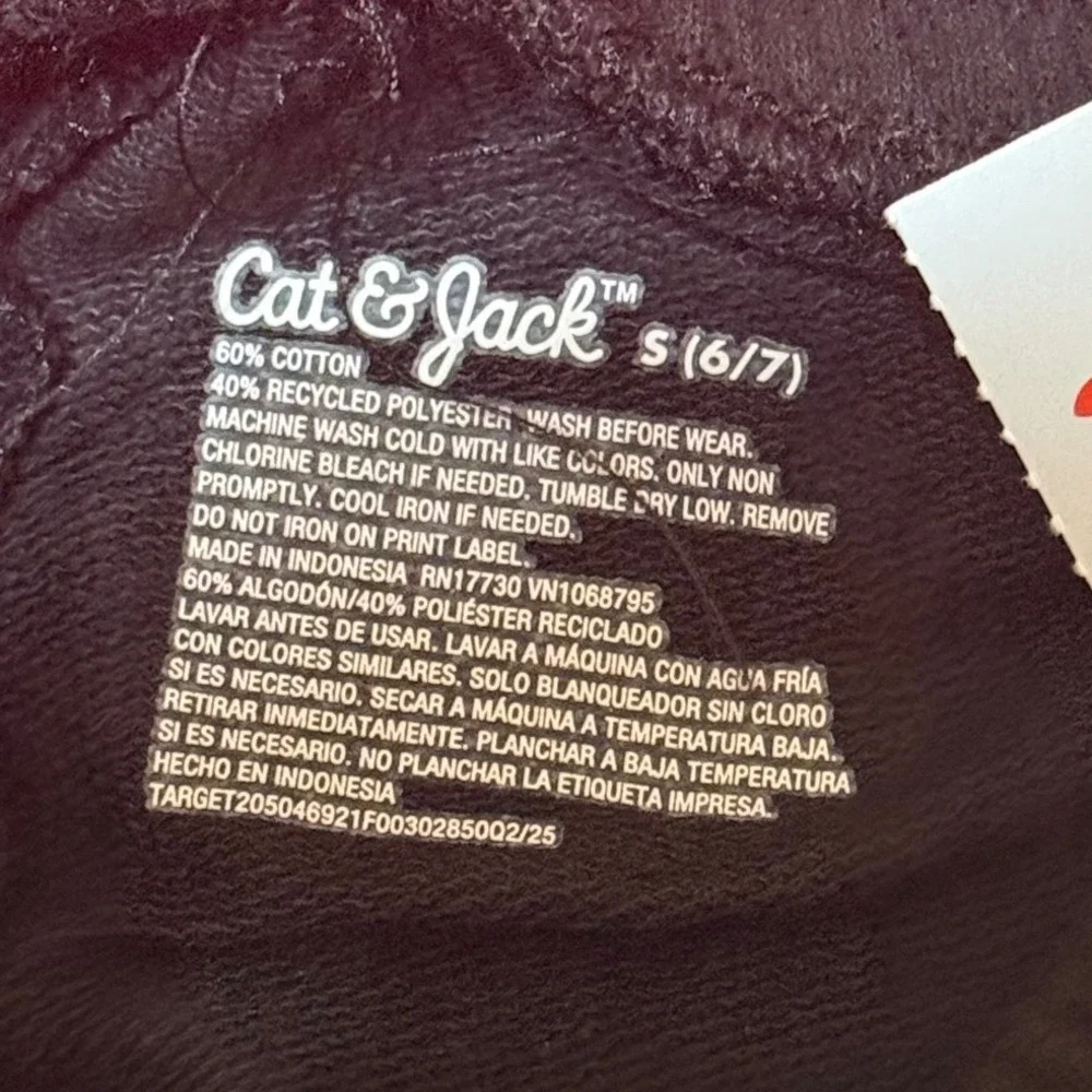 Cat & Jack Girls 3pc Outfit Set 6/7 Pink Snack Graphic Tee Leggings Black‎ Short